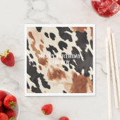 ウエスタンブラウンクリーム動物牛革 スタンダードランチョンナプキン (インサイチュ)