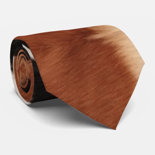 ウエスタンブラウンクリーム動物牛革 ネクタイ (ロール)