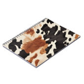 ウエスタンブラウンクリーム動物牛革 ノートブック (左側)