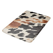 ウエスタンブラウンクリーム動物牛革 バスマット (アングル)