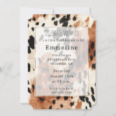 ウエスタンブラウンクリーム動物牛革 招待状 (正面)