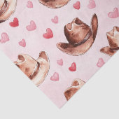 ウエスタンブラウンピンク女性のカーボーイハッツハート誕生日 薄葉紙 (詳細)