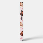 ウエスタンブラウンピンク女性のカーボーイハットハート Case-Mate iPhoneケース (裏面 / 左)