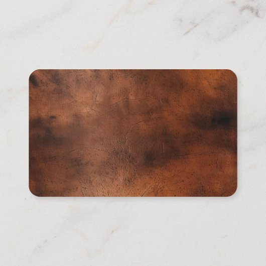 ウエスタンブラウンフェイクレザーフローラ 名刺 (裏面)