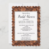 ウエスタンブラウンフローラクリーム女性のカーボーイ 招待状 (正面)