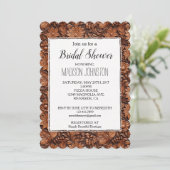 ウエスタンブラウンフローラクリーム女性のカーボーイ 招待状 (スタンド正面)