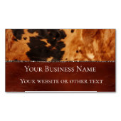 ウエスタンブラウンブラックコウィド マグネット名刺 (正面)