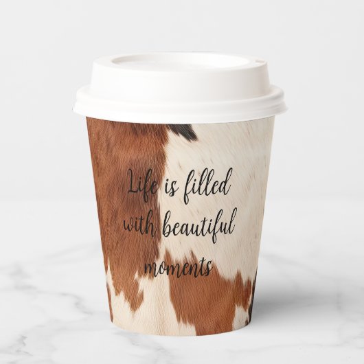 ウエスタンブラウンブラックコウィド 紙コップ (正面)