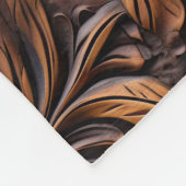 ウエスタンブラウン女性のカーボーイボヘミアンフローラ フリースブランケット (角)