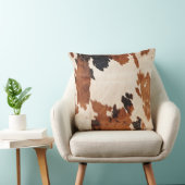 ウエスタンブラウン白黒コウィド クッション (椅子)