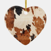 ウエスタンブラウン白黒コウィド セラミックオーナメント (正面)