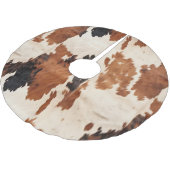 ウエスタンブラウン白黒コウィド ブラッシュドポリエステルツリースカート (アングル)