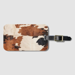 ウエスタンブラウン白黒コウィド ラゲッジタグ