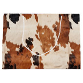 ウエスタンブラウン白黒コウィド ラージペーパーバッグ (正面)