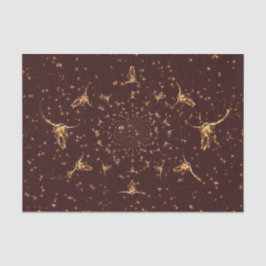 ウエスタンブラウン金ゴールドガーリーグリッターコースカル 薄葉紙