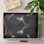 ウエスタンブラックアンドホワイトブル素朴スカル 薄葉紙 (ギフト)