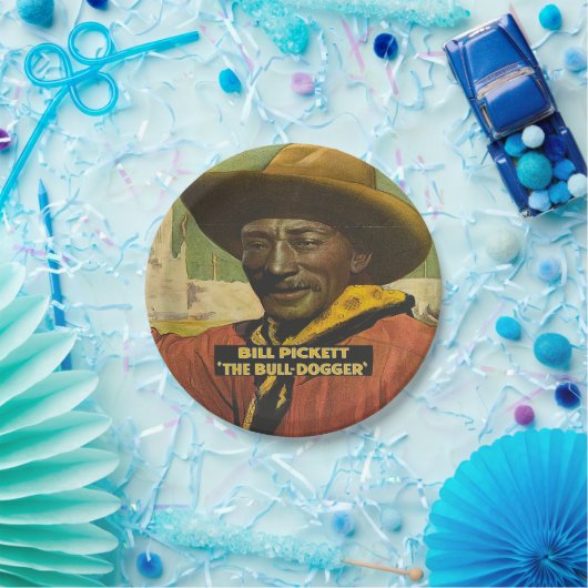 ウエスタンブラックカウボーイパーティープレート ペーパープレート (パーティー)