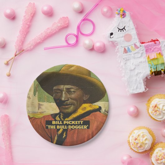 ウエスタンブラックカウボーイパーティープレート ペーパープレート (パーティー)