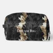 ウエスタンブラッククリーム金ゴールド女性のカーボーイ牛出 ドップキット (正面)