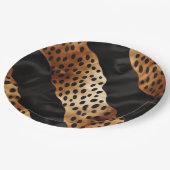 ウエスタンブラックブラウンクリームコウィド ペーパープレート (アングル)