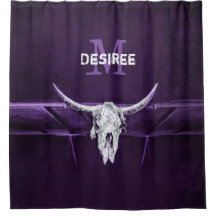 ウエスタンブルウスカルパープルホワイトモノグラム