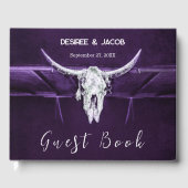 ウエスタンブルカウズスカルダークパープルホワイト素朴 ゲストブック (正面)