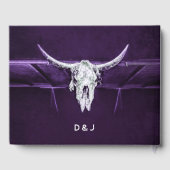 ウエスタンブルカウズスカルダークパープルホワイト素朴 ゲストブック (裏面)