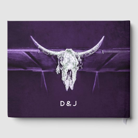 ウエスタンブルカウズスカルダークパープルホワイト素朴 ゲストブック (裏面)