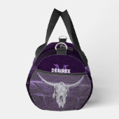 ウエスタンブルカウズスカルパープルホワイト素朴 ダッフルバッグ (右)