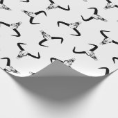 ウエスタンブルスカルウィズホーンズカスタムBGカラー ラッピングペーパー (角)