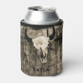 ウエスタンブルスカルウッドバーンセピア素朴ヴィンテージ 缶クーラー (缶正面)