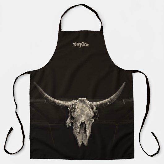 ウエスタンブルスカルカントリーカウボーイ素朴ヴィンテージ エプロン (正面)