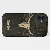 ウエスタンブルスカルカントリーセピアブラックオー素朴ルド  Case-Mate iPhoneケース (裏面(横))