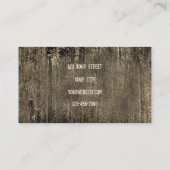 ウエスタンブルスカルヴィンテージセピアブラウン素朴  名刺 (裏面)