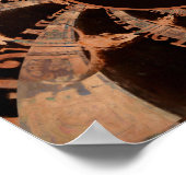 ウエスタンブルスカルヴィンテージセピアモノグラ素朴ム ポスター (角)