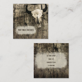 ウエスタンブルスカルヴィンテージセピア スクエア名刺