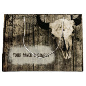 ウエスタンブルスカルヴィンテージセピア ラージペーパーバッグ (正面)