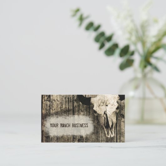 ウエスタンブルスカルヴィンテージセピア 名刺 (スタンド正面)