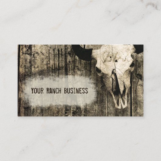 ウエスタンブルスカルヴィンテージセピア 名刺 (正面)