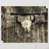 ウエスタンブルスカルヴィンテージバーンブラウンウッド素朴 (正面/裏面)