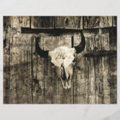 ウエスタンブルスカルヴィンテージバーンブラウンウッド素朴 (正面)