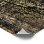 ウエスタンブルスカルヴィンテージバーンブラウン素朴ウッド ポスター (角)