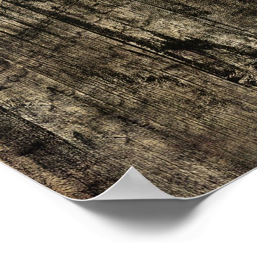 ウエスタンブルスカルヴィンテージバーンブラウン素朴ウッド ポスター (角)