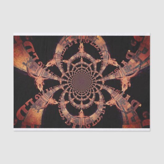 ウエスタンブルスカルヴィンテージブラウンブラッ素朴ク 薄葉紙 (正面)