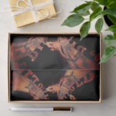 ウエスタンブルスカルヴィンテージブラウンブラッ素朴ク 薄葉紙 (ギフト)