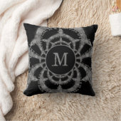 ウエスタンブルスカルヴィンテージ白黒 クッション (ブランケット)