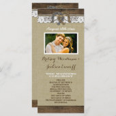 ウエスタンブルラップとレースホースシューの結婚式 プログラム (正面/裏面)