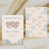 ウエスタンブルーカウボーイファースト誕生日 招待状