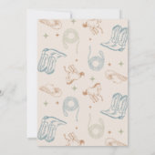 ウエスタンブルーカウボーイファースト誕生日 招待状 (裏面)