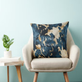 ウエスタンブルークリーム金ゴールドカウボーイ女性のカーボーイ牛追 クッション (椅子)